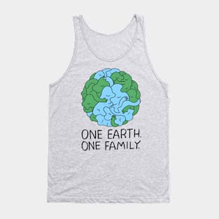 One earth one family, earth day Tank Top